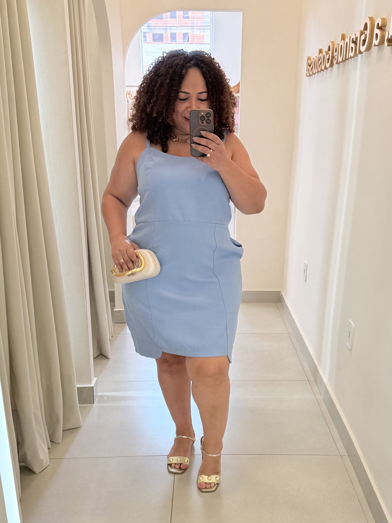 VESTIDO OLÍVIA - AZUL - Di Miranda Curvy