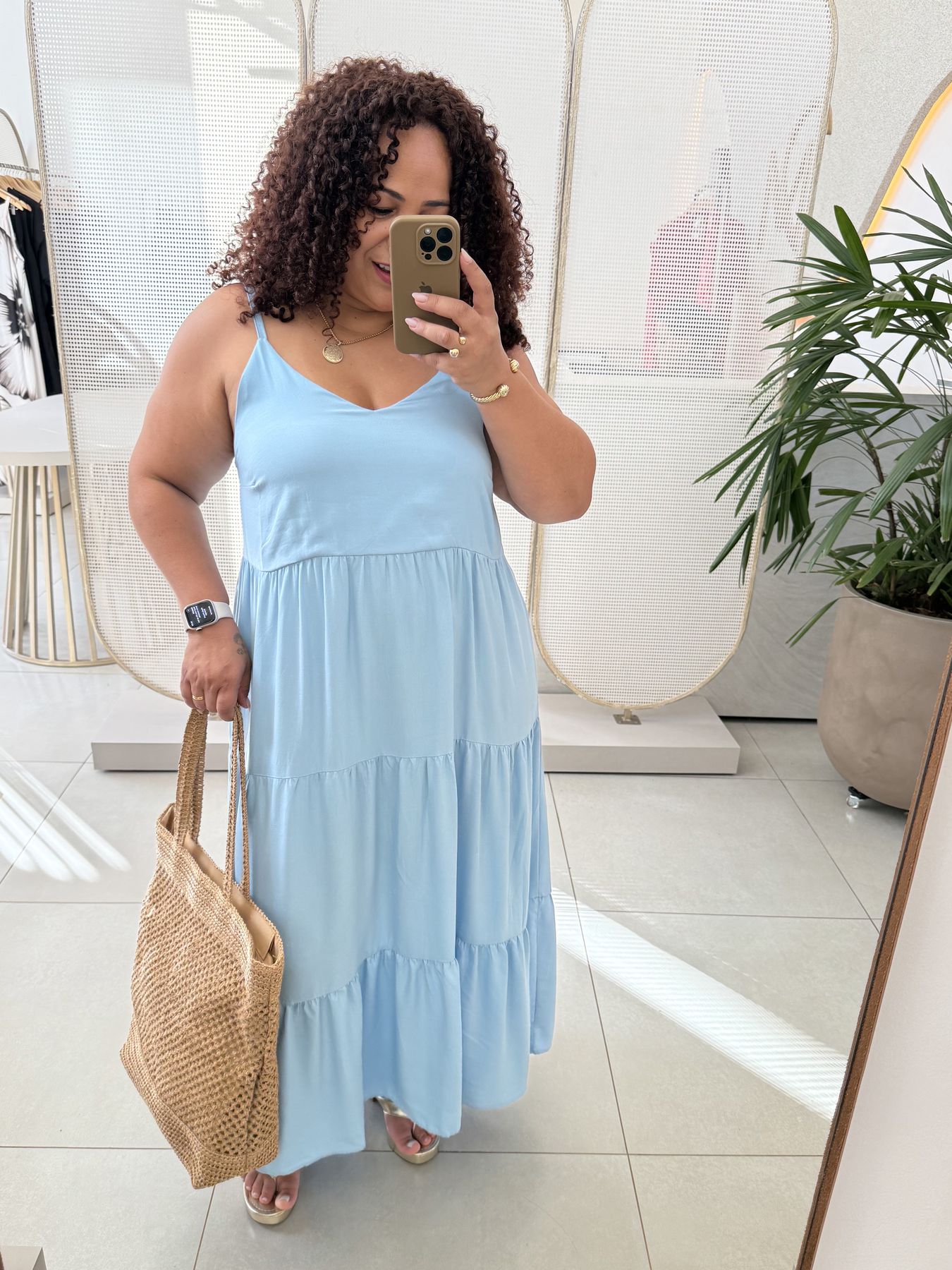 VESTIDO YARA - AZUL - Di Miranda Curvy