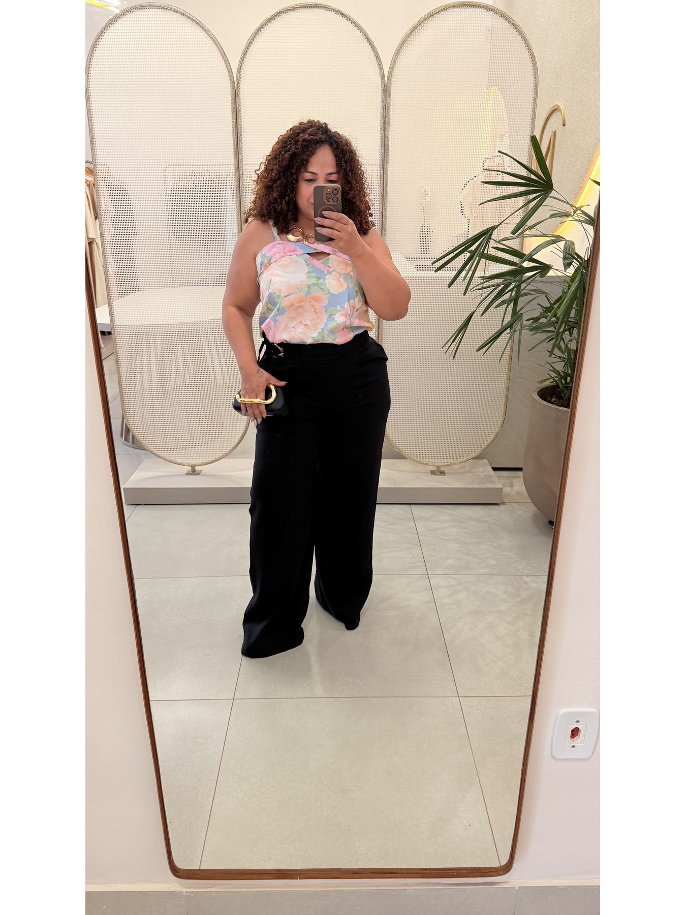 CALÇA PANTALONA PRETA CINTO - DIVAS VOGA - Di Miranda Curvy