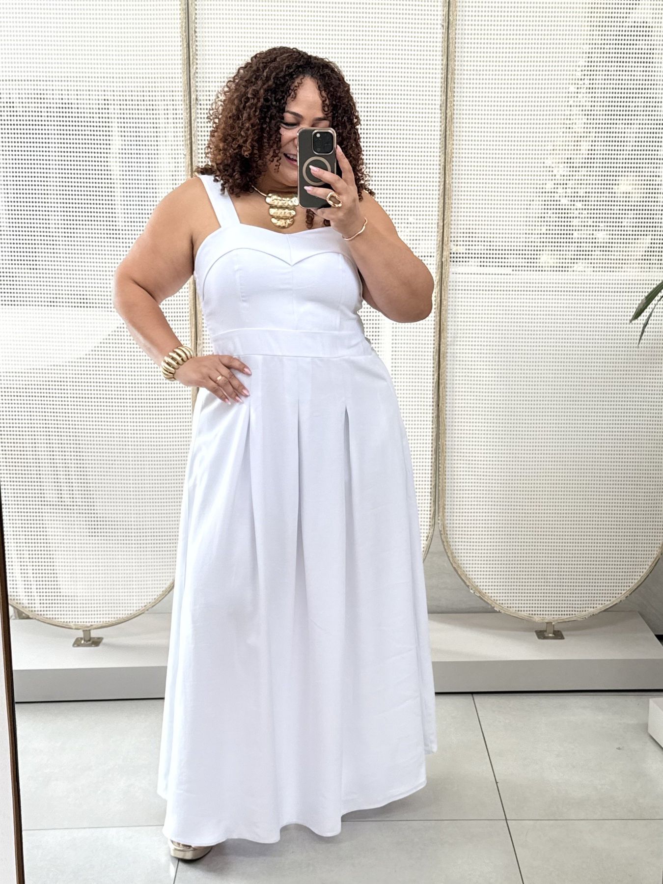 VESTIDO VALENTINA - BRANCO - Di Miranda Curvy