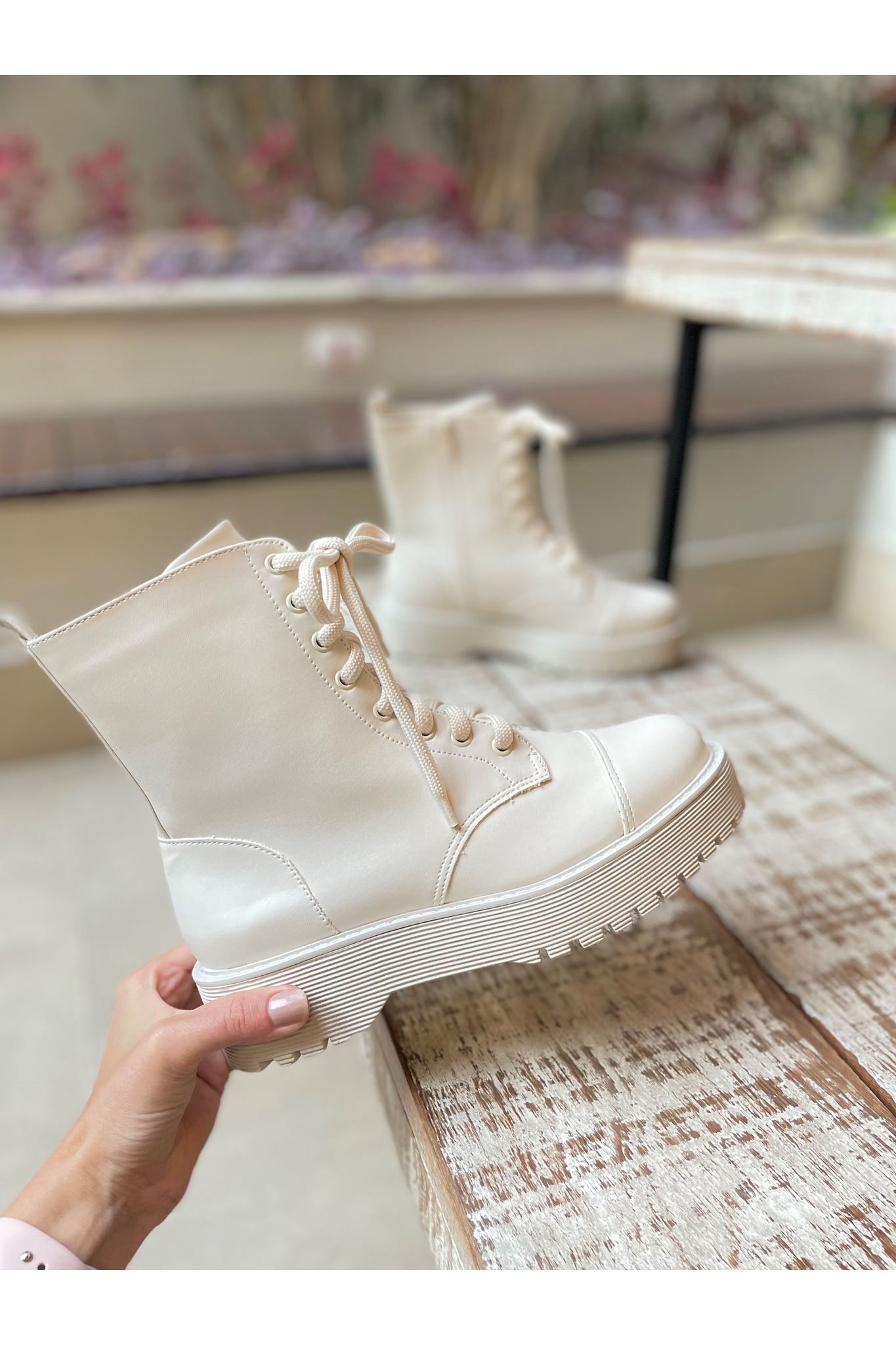Coturno Quiana Off White AMAVIE SAPATOS