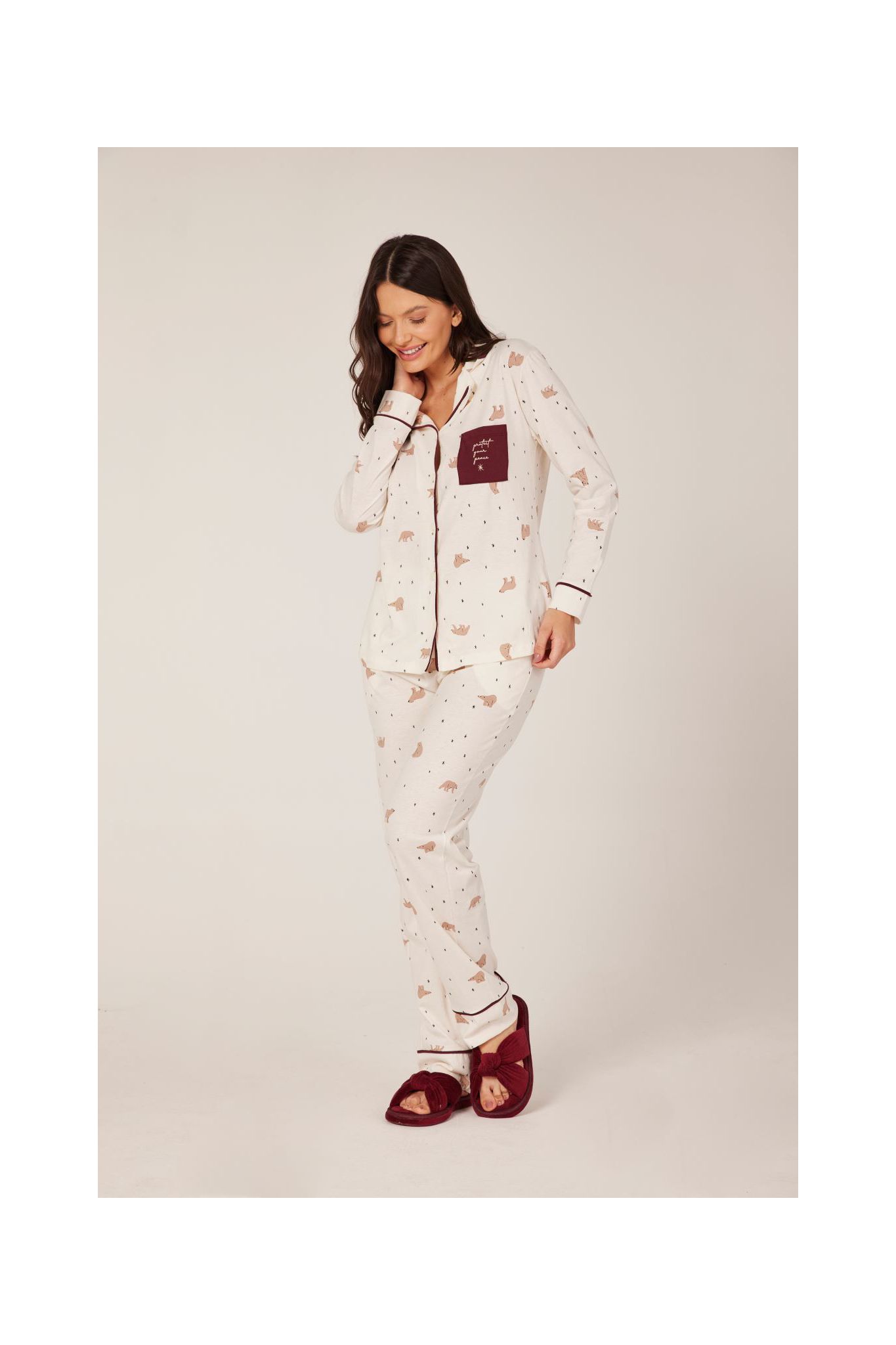 Pijama Americano Longo Urso