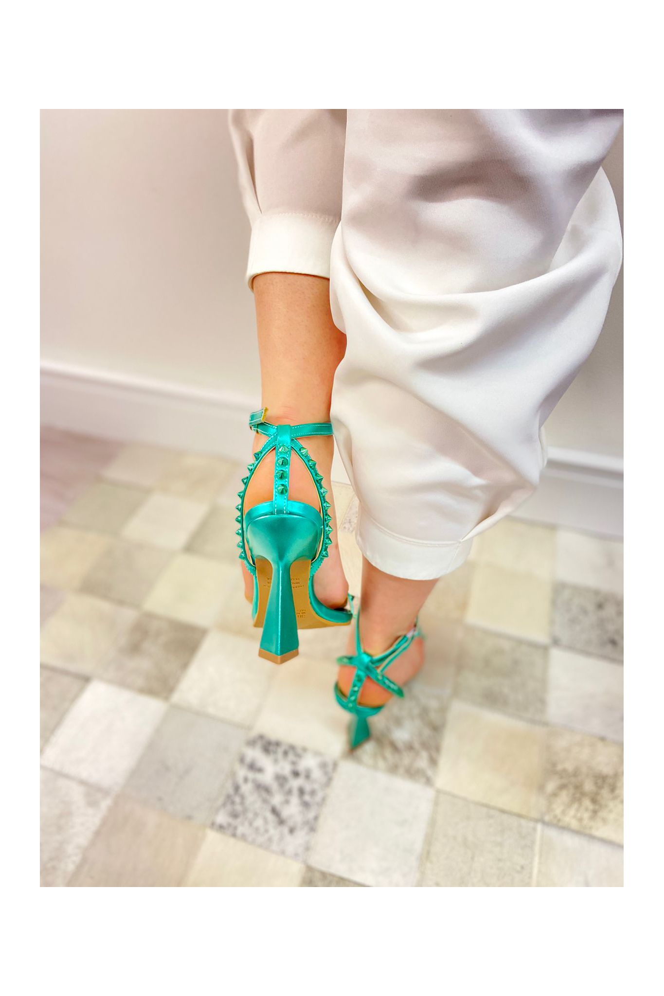 Sandalia verde esmeralda on sale