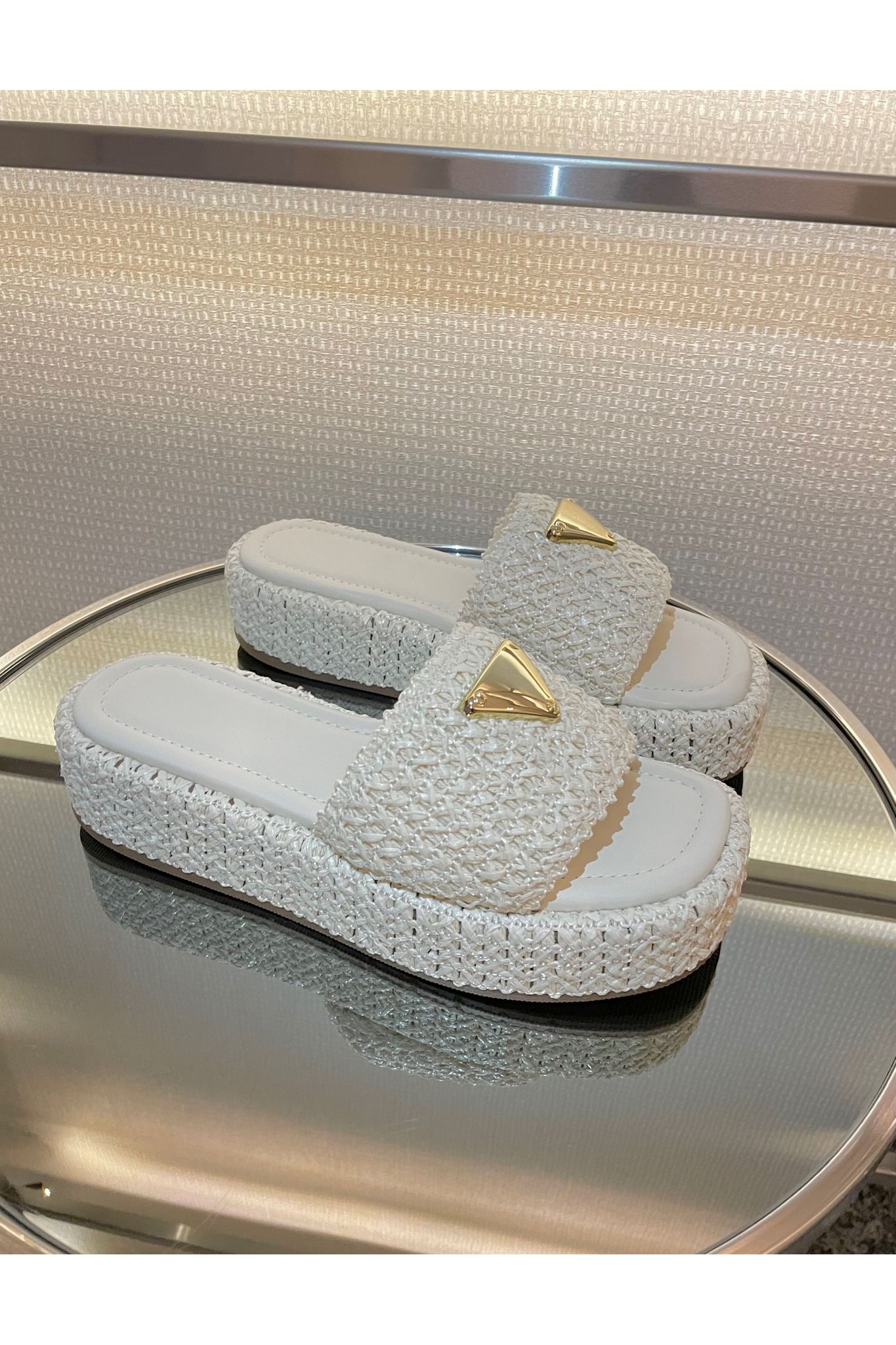 Flat Búzios Palha Off White