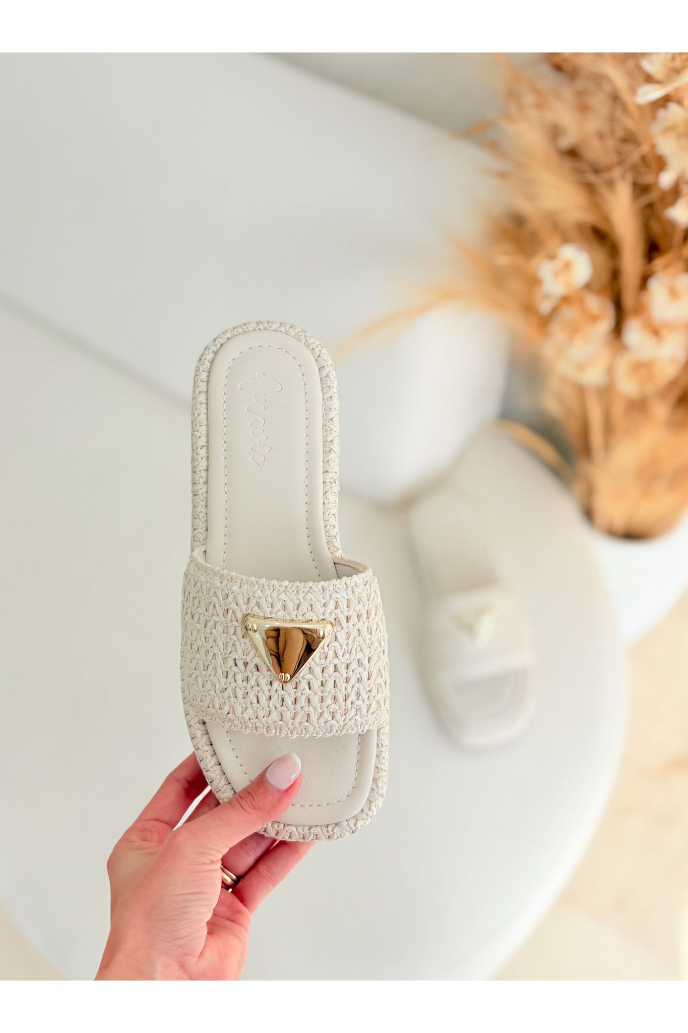 Flat Búzios Palha Off White