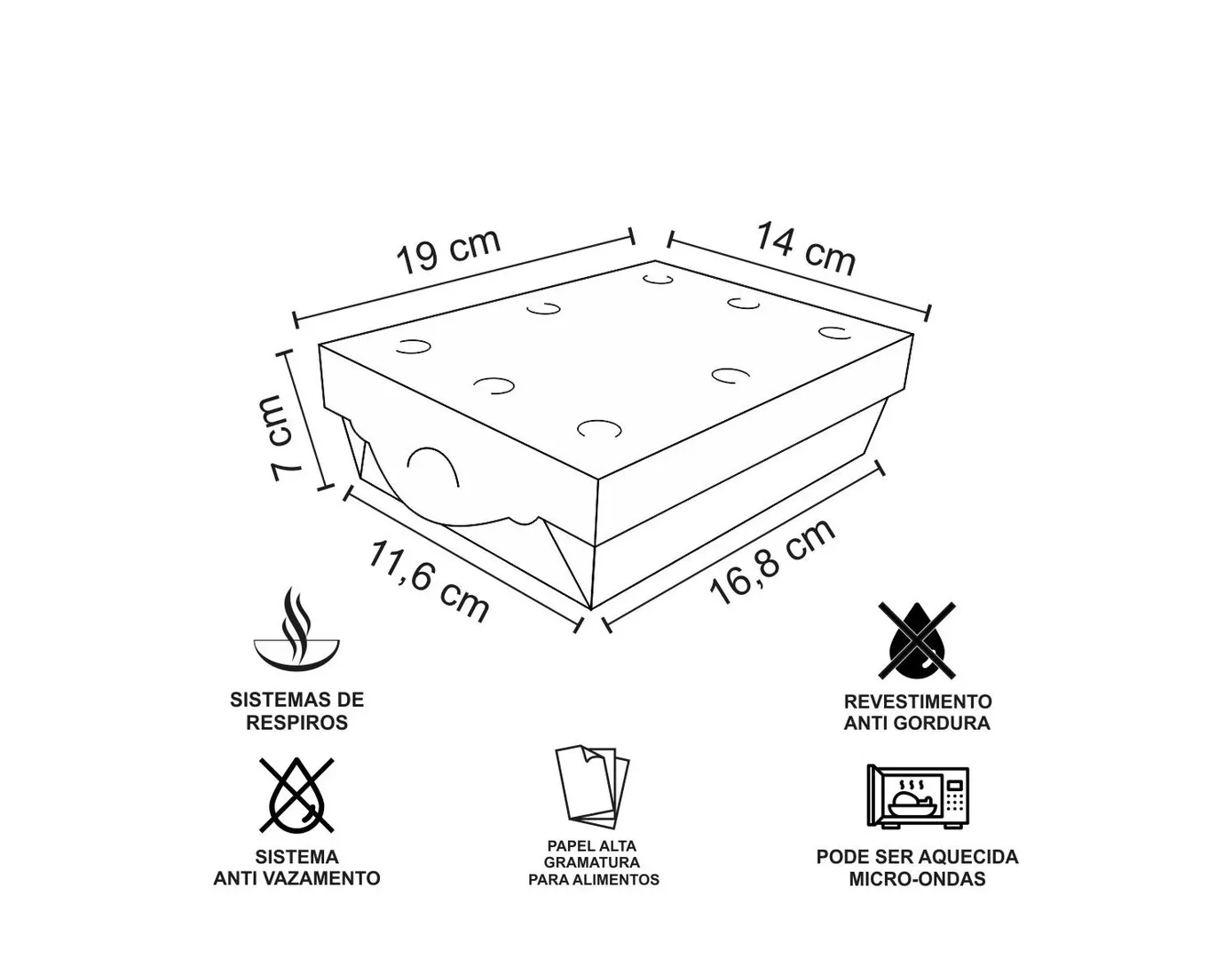 BOX FRANGO FRITO PREMIUM PEQUENA - 50 UNIDADES | CaixaMix Embalagens