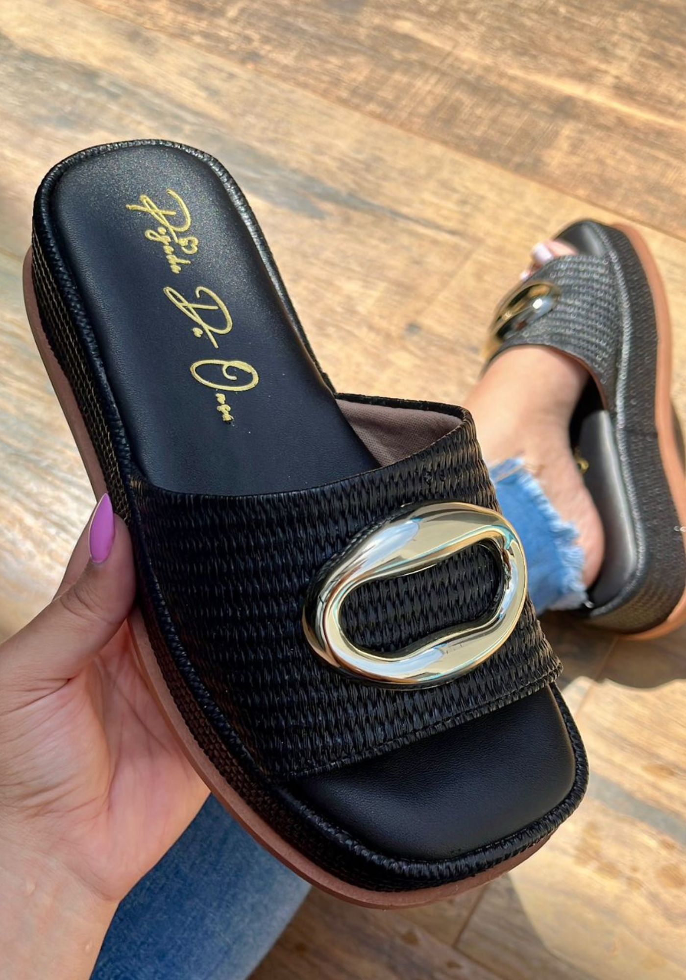 Flat Clara Preta - PEGADA DA ONÇA 