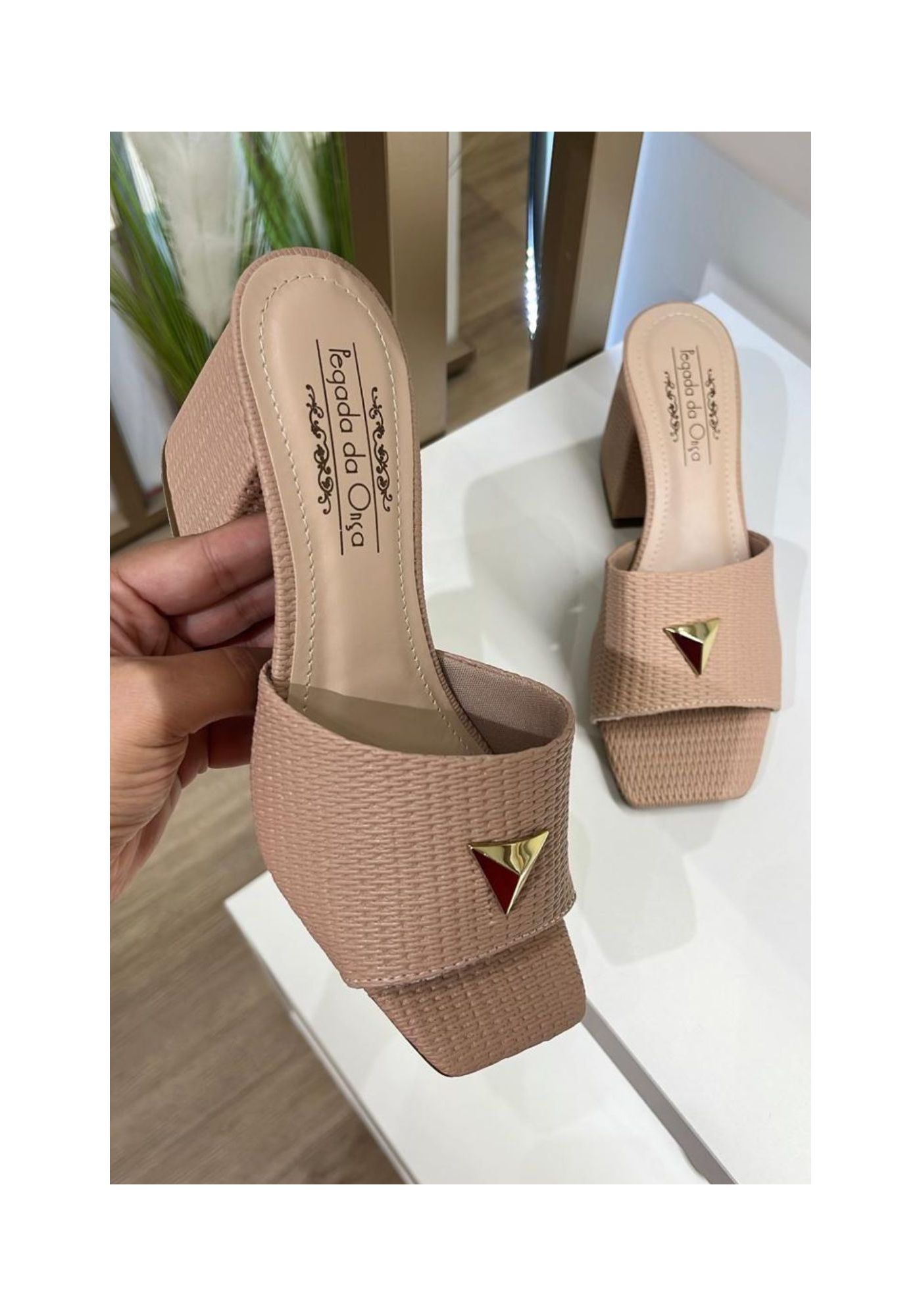  Tamanco Perola Nude - PEGADA DA ONÇA 