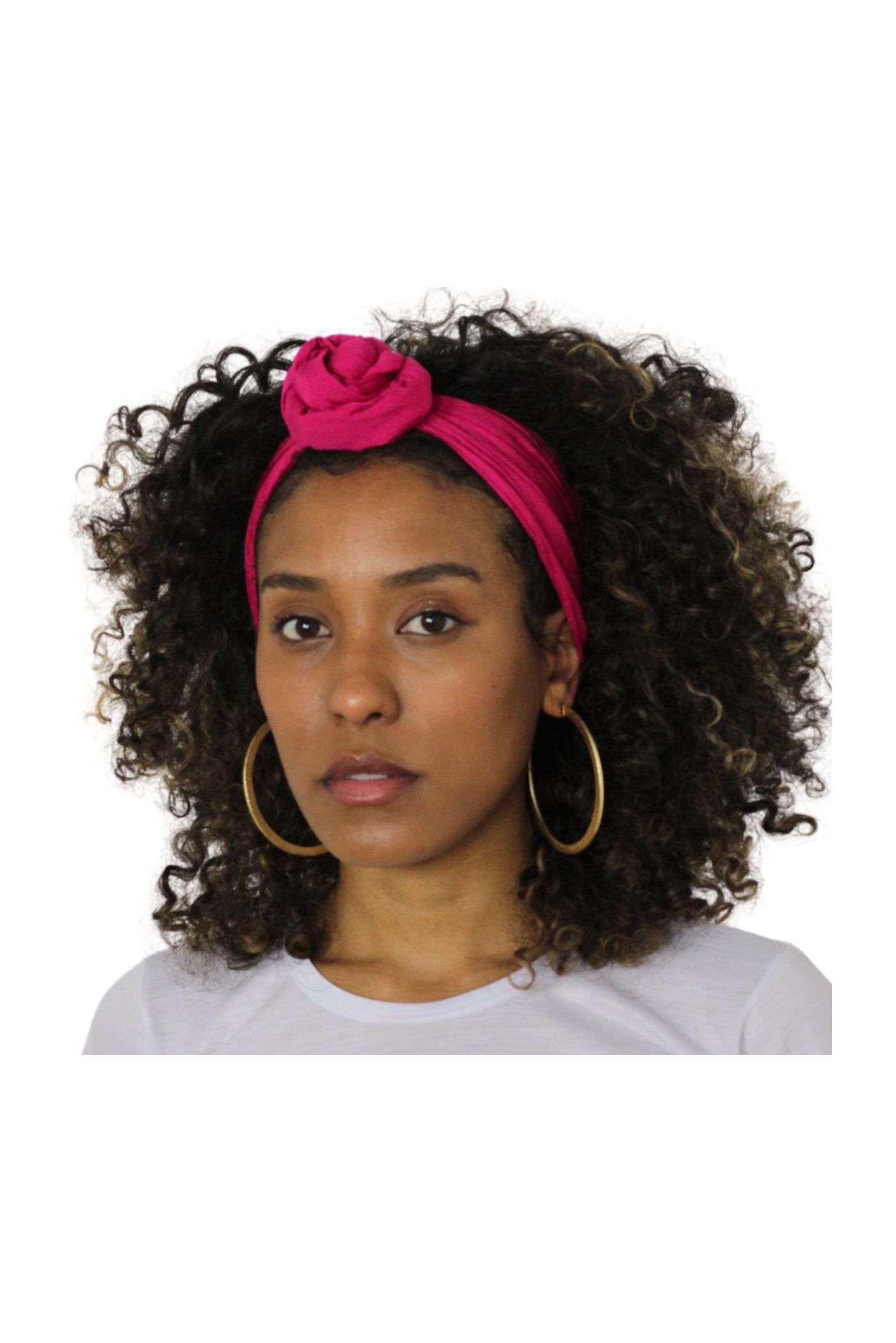Turbante Africano Liso Rosa