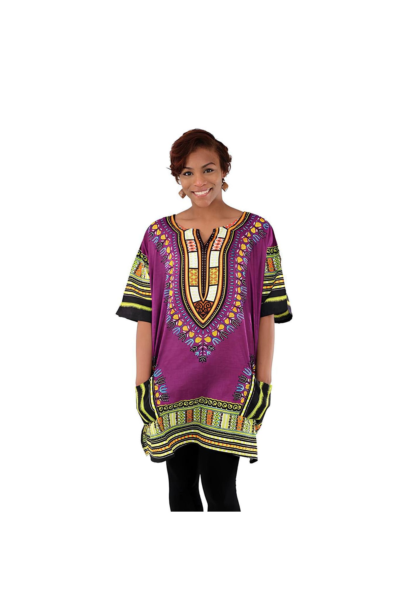 Bata Africana Dashiki Roxa