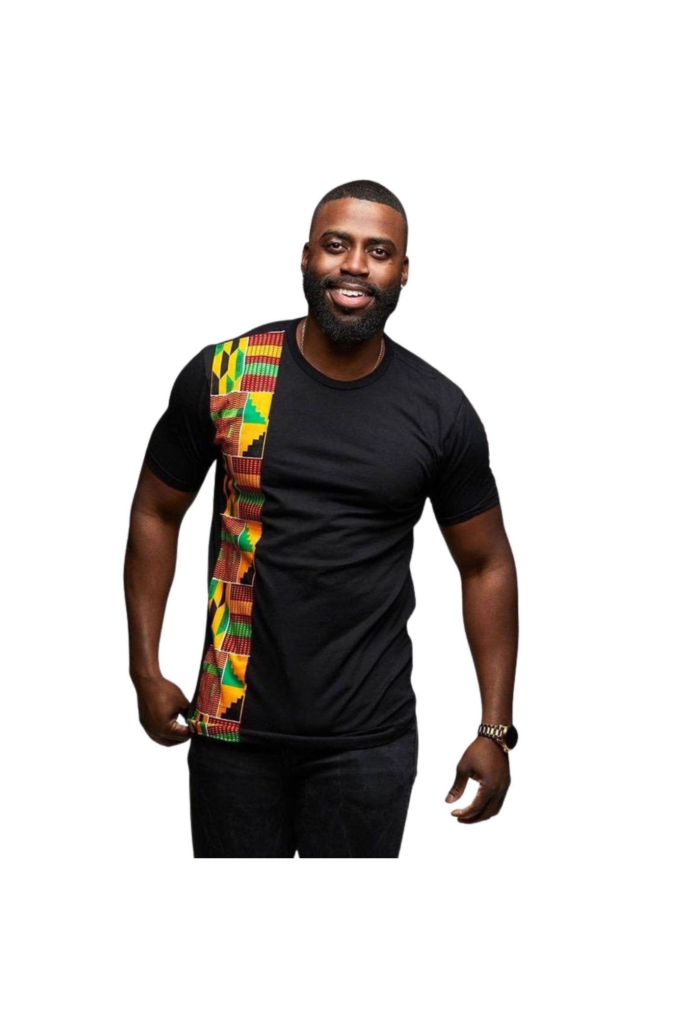 Camiseta Afro Masculina Barra Preta