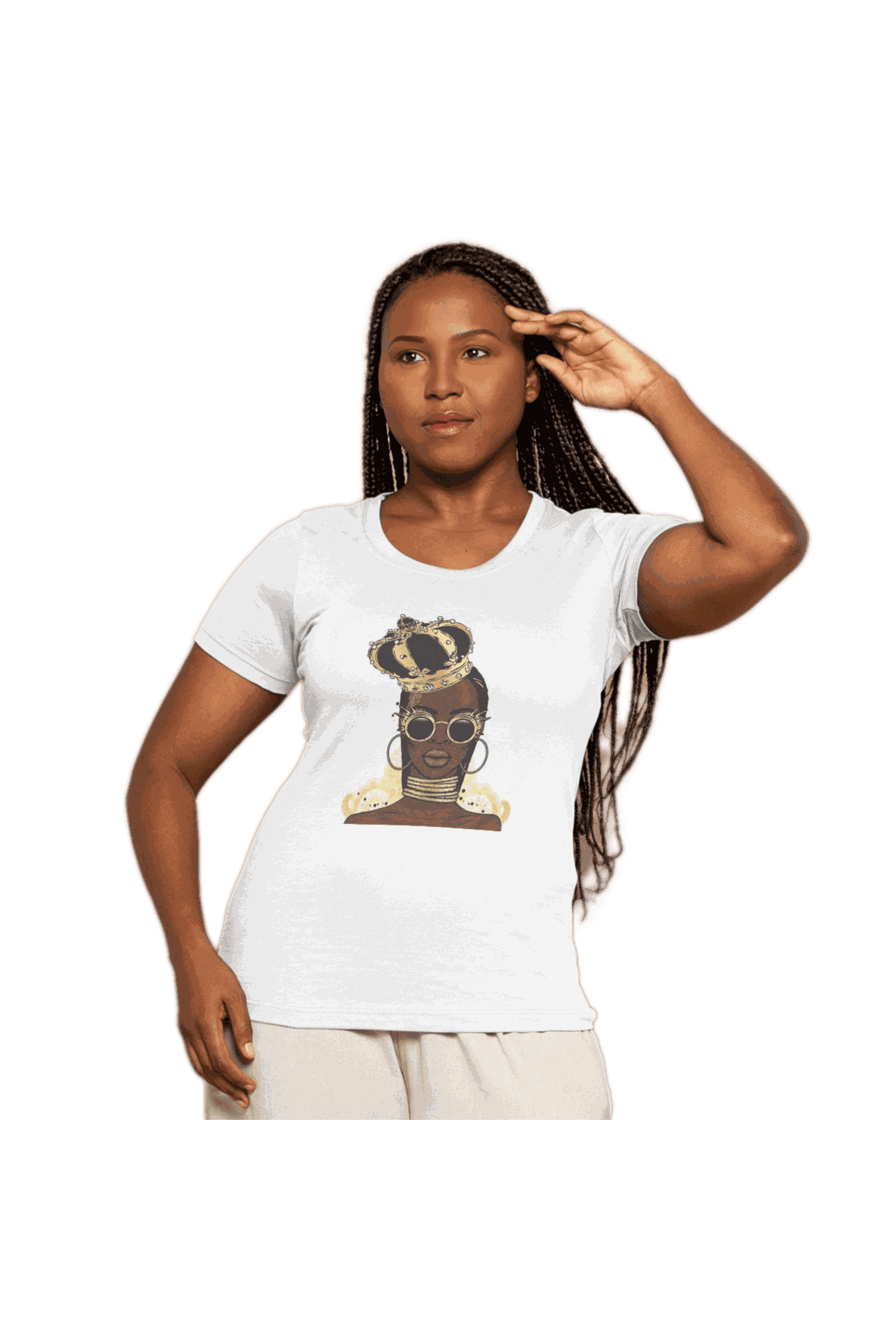 Camiseta Menina Rainha Negra Óculos