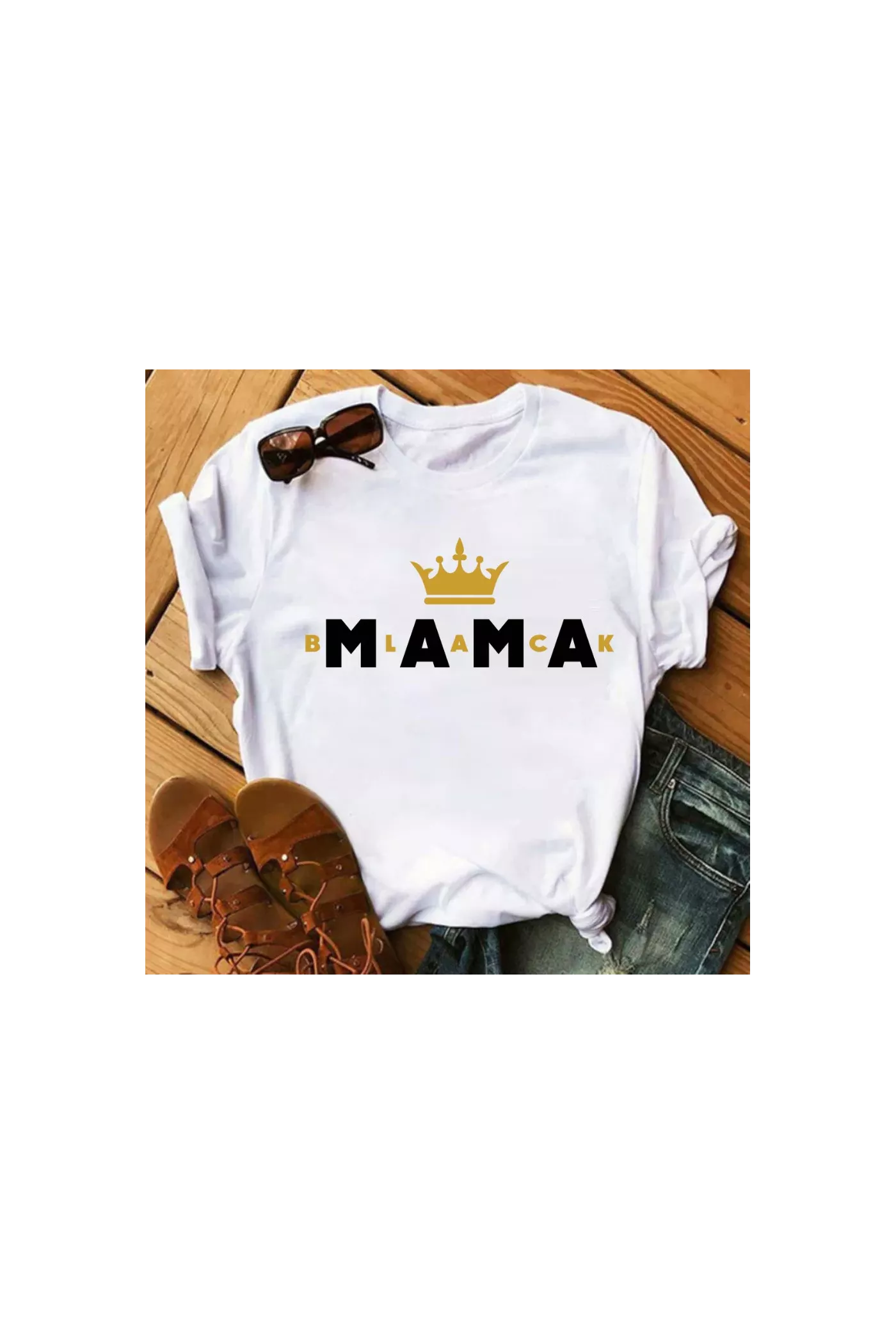 Camiseta Menina Rainha Negra Mama