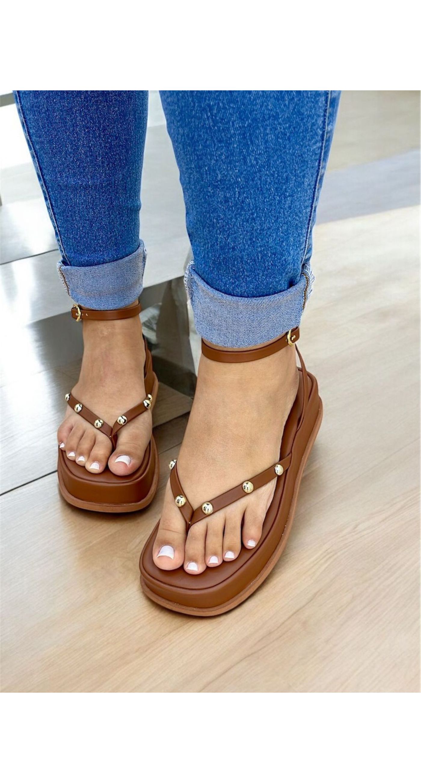 Flat Caramelo - 012-Caramelo - Atacado Pegada Da Onça