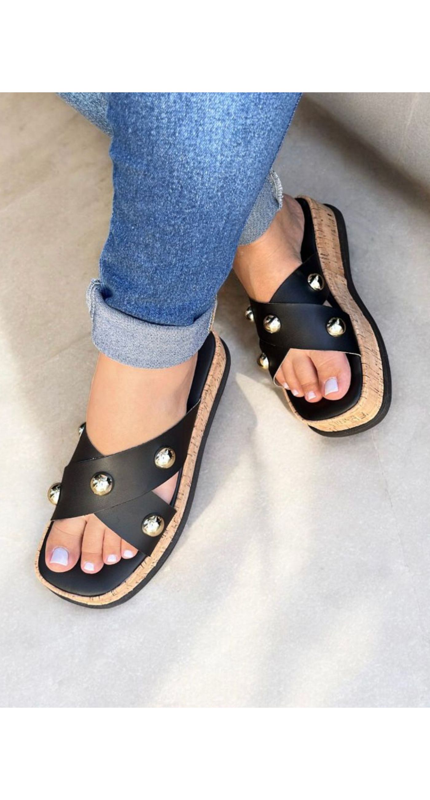 Flat Preta - 033-Preta - Atacado Pegada Da Onça