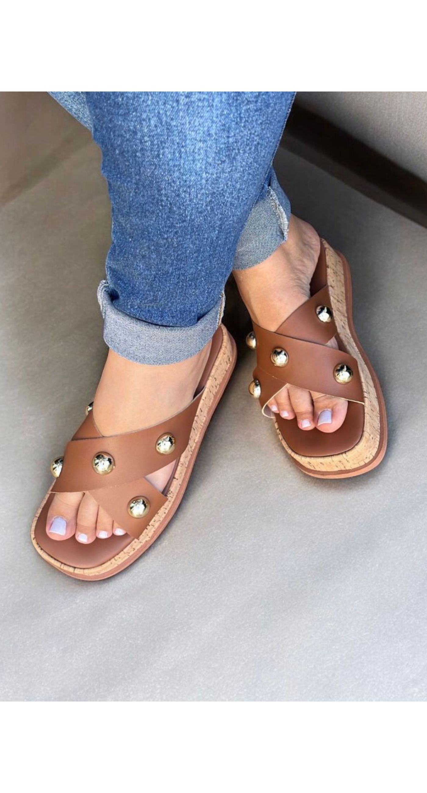 Flat Caramelo - 033-Caramelo - Atacado Pegada Da Onça