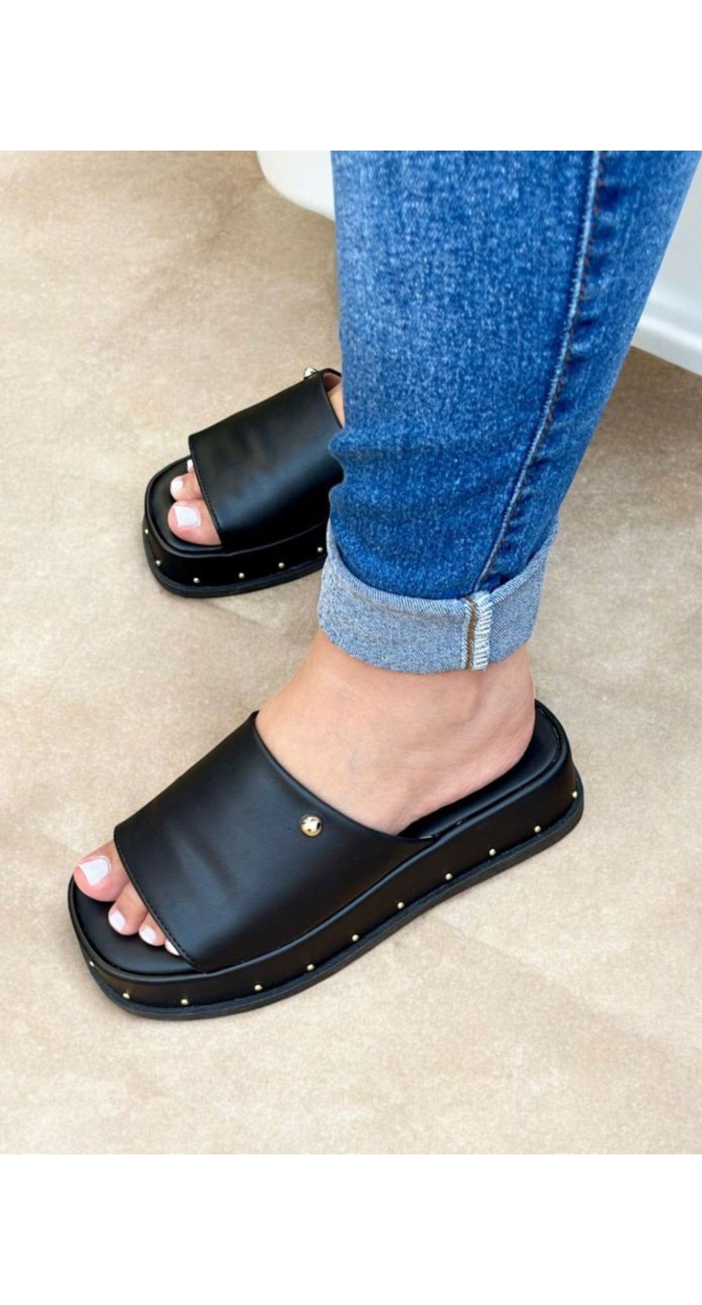 Flat Preta - 029-Preta - Atacado Pegada Da Onça