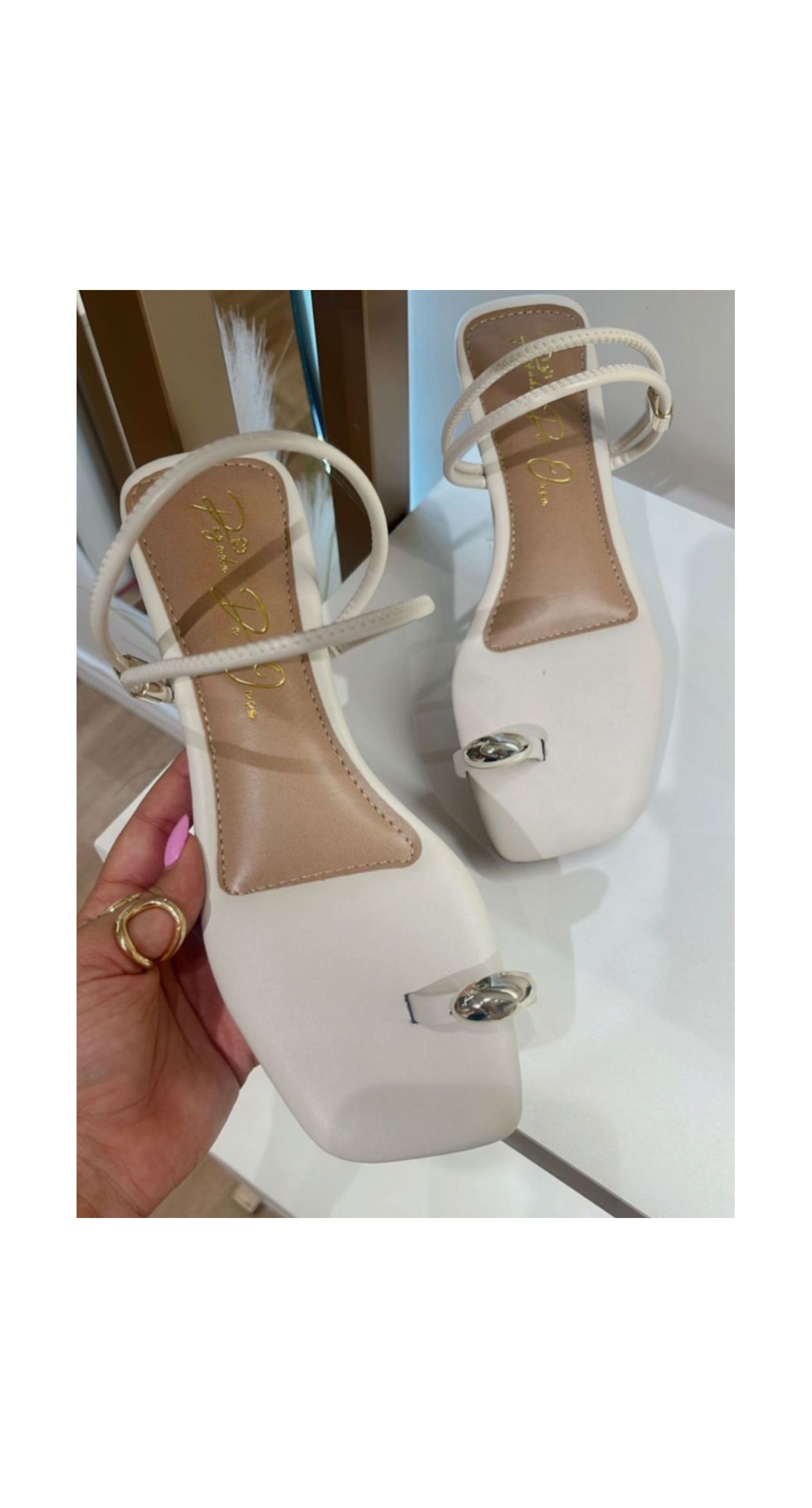 Sandália Rasteira Off - 3088-Off White - Atacado Pegada Da Onça