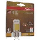AVANT LAMPADA LED RETRO LUXPIN AMBAR 2W X 127V BASE G9