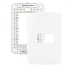 MARGIRIUS B3 CONJ. PLACA 4X2 1POSTO HORIZONTAL BRANCO C/ SUPORTE