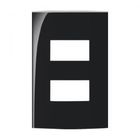 MARGIRIUS EBONY SLEEK PLACA 4X2 2 POSTOS HORIZONTAL SEPARADO