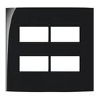 MARGIRIUS EBONY SLEEK PLACA 4X4 4 POSTOS HORIZONTAL SEPARADO