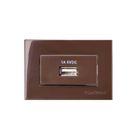 MARGIRIUS SLEEK CONJ. TOM. CARREGADOR USB MARROM 1A BIV.