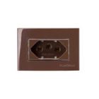 MARGIRIUS SLEEK MARROM CONJ. TOM. PAD. BRAS. 2+T 20A 250V P/MOVEL