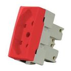 MARGIRIUS SLEEK TOMADA PADRÃO BRASILEIRO 2P + T 20A 250V VERMELHA