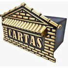 PRIME CAIXA DE CORREIO/CARTA 4P DOURADA PVC