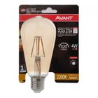 AVANT LÂMPADA RETRÔ PÊRA ST64-E27 AMBAR 4W BIVOLT
