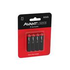 AVANT PILHA ALCALINA PEQUENA AAA BLISTER C/ 04