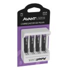 AVANT KIT CARREGADOR + PILHA RECARREGAVEL AAA C/ 04