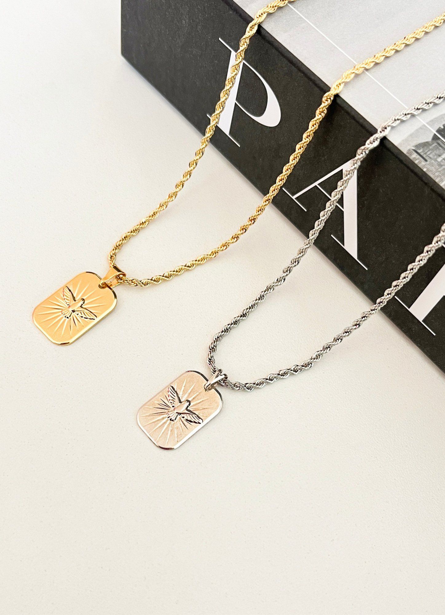 Colar Masculino Cordão Baiano e Espirito Santo 