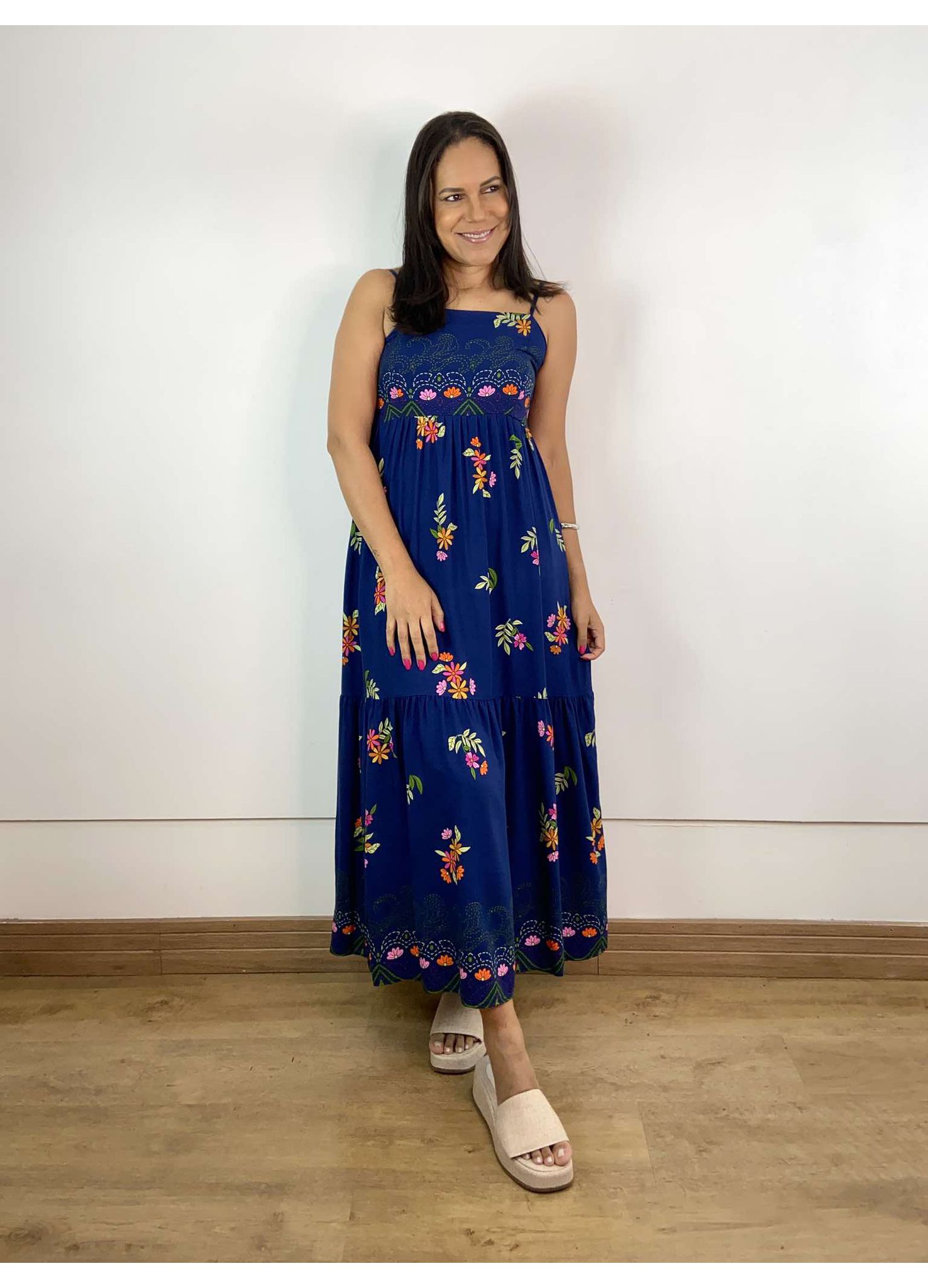 Vestido Agata Estampado Azul