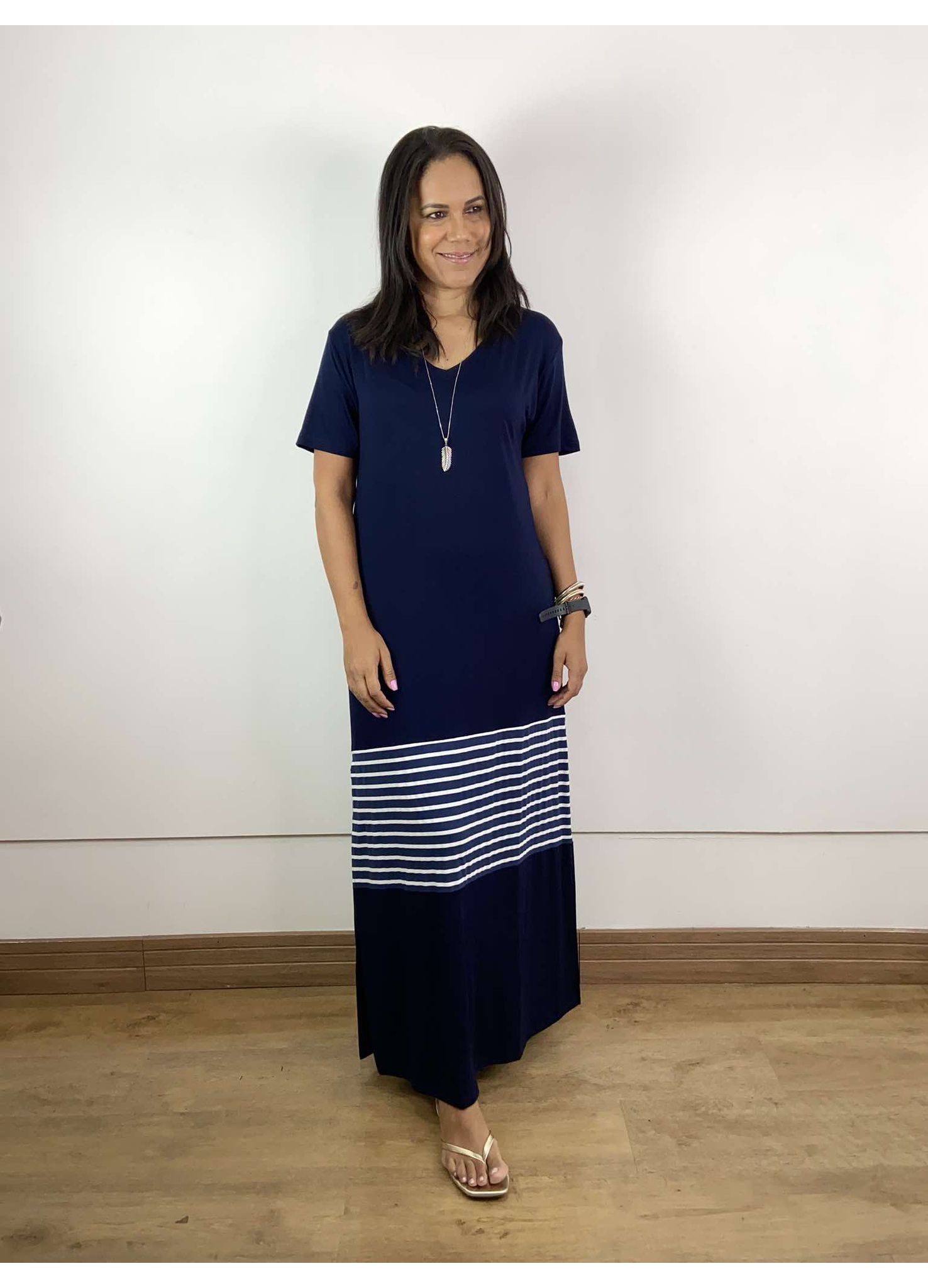 Vestido Cannes Azul Marinho