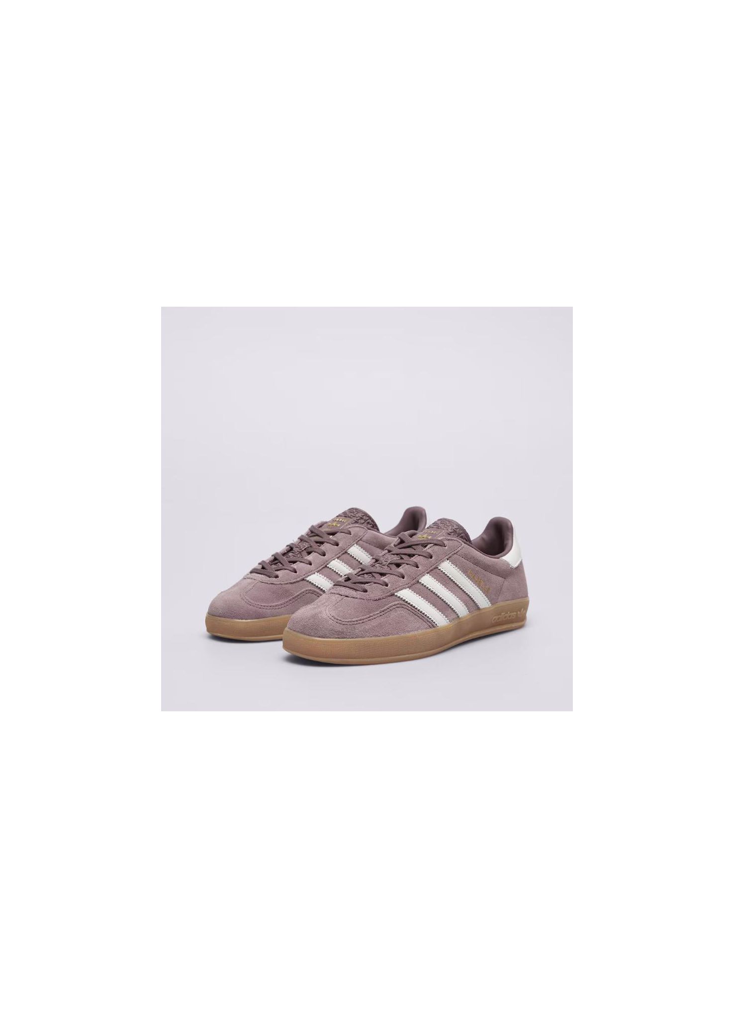 Tenis Gazelle lilas sola marrom