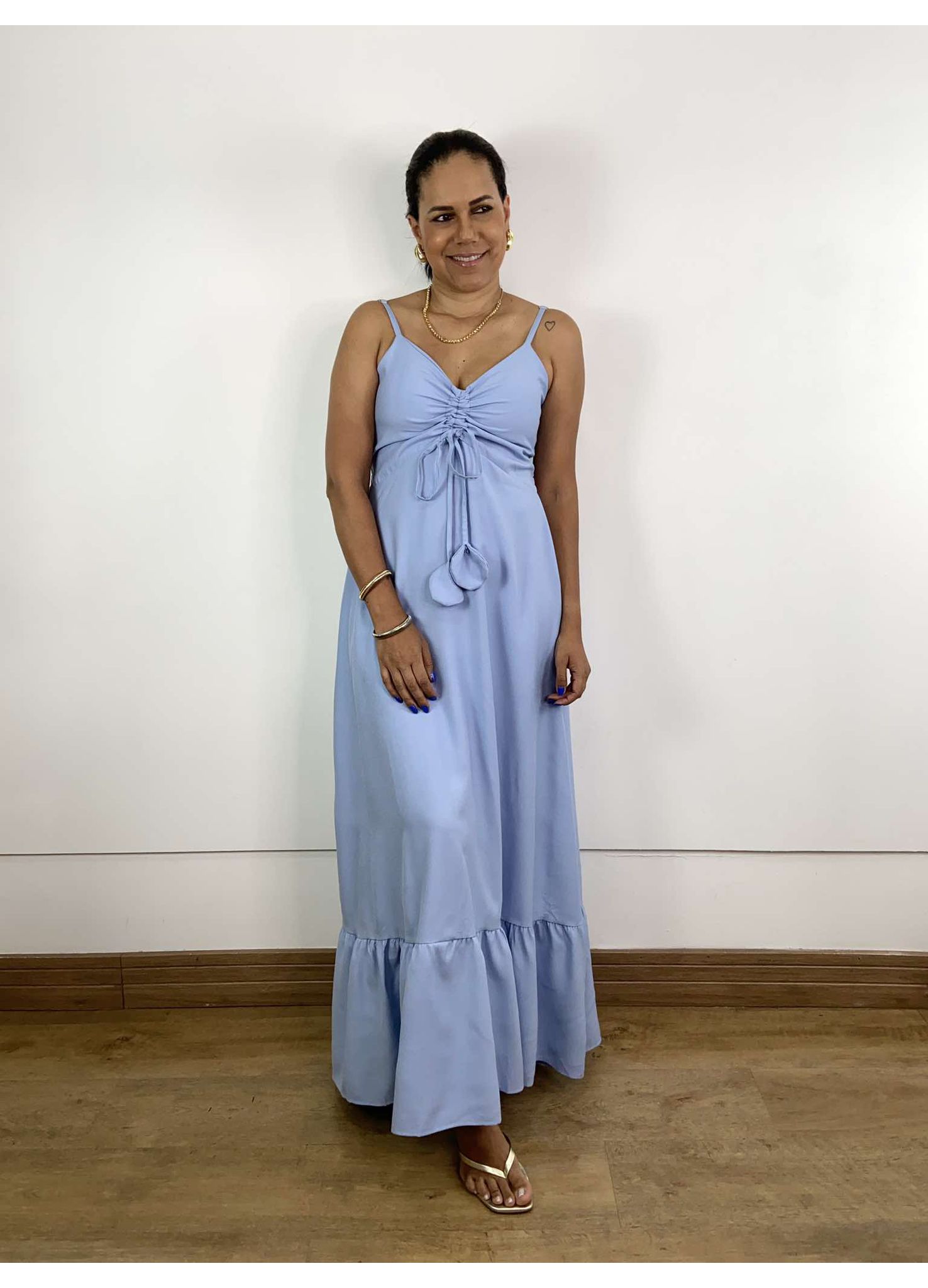 Vestido Ligia Azul Claro