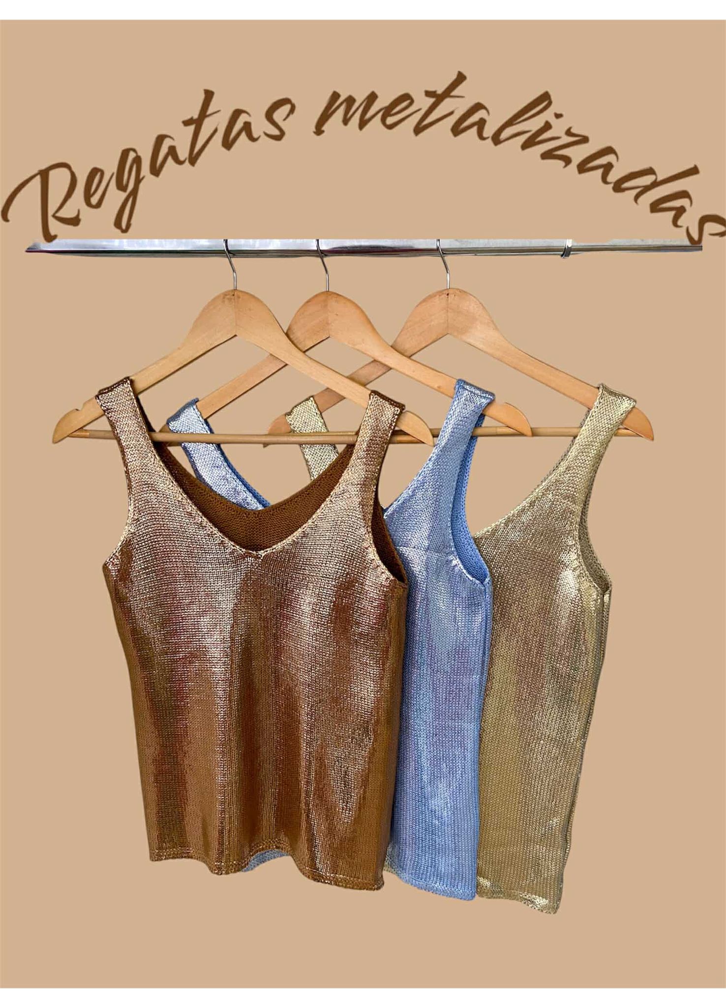 Regata Metalizada Bronze