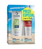 Anasol Protetor Solar Corporal FPS 50 + Protetor Solar Facial FPS 50 Kit 2 Produtos