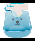 Babador em Silicone com Pega-Migalhas azul