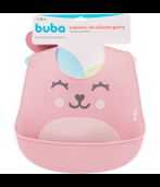 Babador em Silicone com Pega-Migalhas Rosa