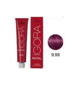 Coloração Igora Royal 9.98 Louro Extra Claro Violeta Vermelho