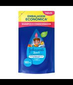 Johnson's 2 em 1 Shampoo e Condicionador Kids Cabelos Limpos e Cheirosos por Mais Tempo Sache 180ml