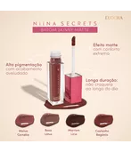 Niina Secrets Skinny Matte Batom Líquido 5ml Malva Camélia