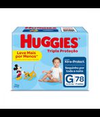 Huggies Fralda Tripla Proteção Hiper G 78un