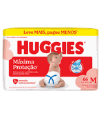 Huggies Fralda Máxima Proteção M 66 Unidades