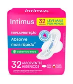 Intimus Absorvente Tripla Proteção Cobertura Seca Com Abas com 32 unidades