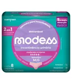 MODESS CALCINHA DESCARTáVEL PARA INCONTINêNCIA 8UN