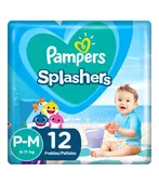Pampers Splashers para Nadar Fralda descartáveis para água P-M (6-10kg) 12 unidades